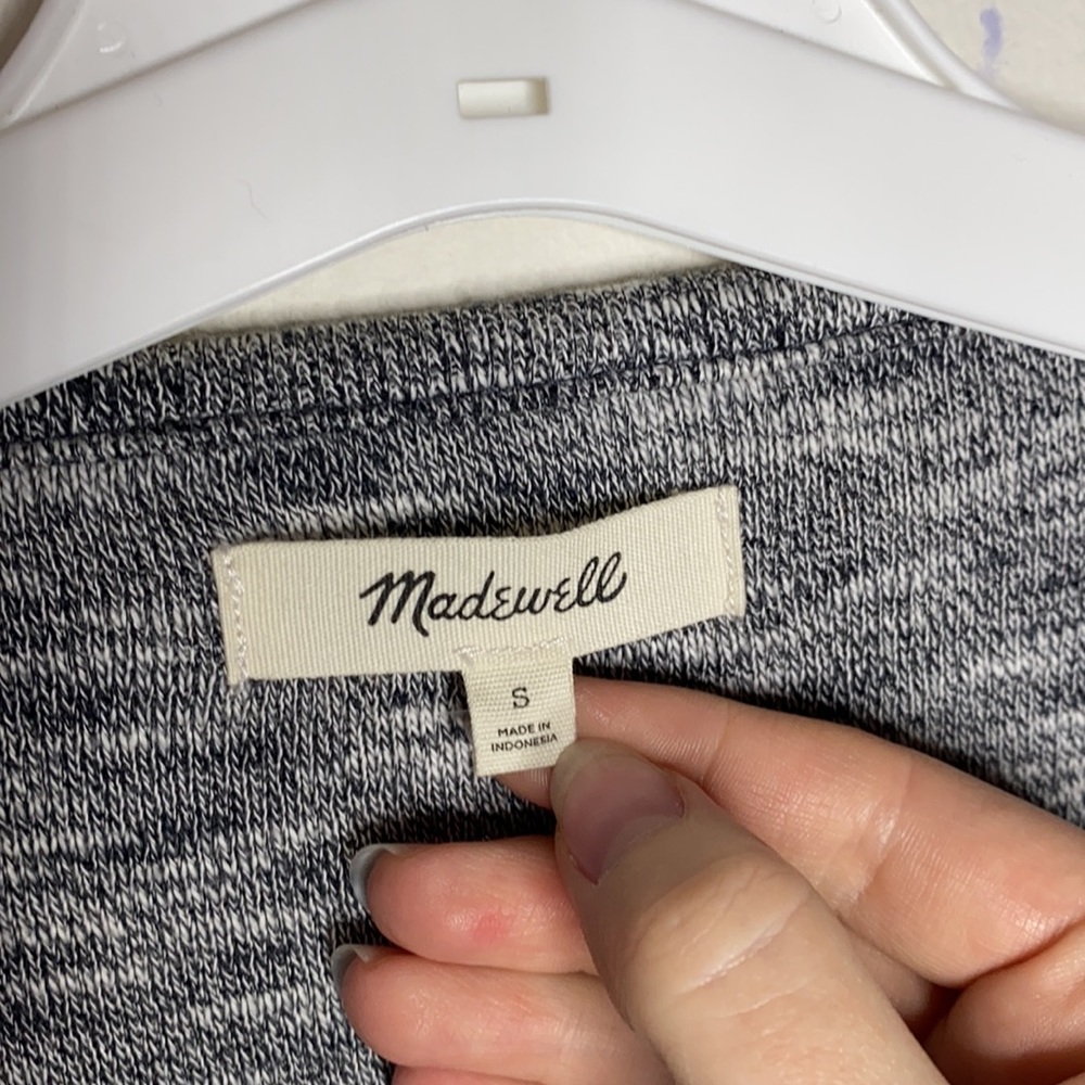 Madewell Heathered Gray Puff Sleeve Sweater Dress  size S - Picture 8 of 10